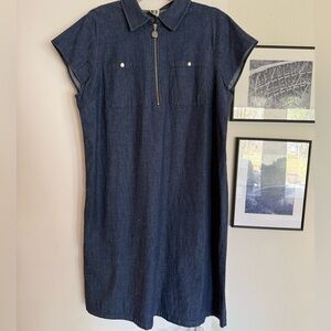 Anne Klein Stretch Denim Shift Dress, 1X, BNWT